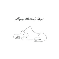 Happy Mothers day card vector illustration