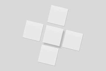 Blank Paper for Mockup. 3D Render.