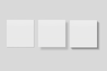 Blank Paper for Mockup. 3D Render.