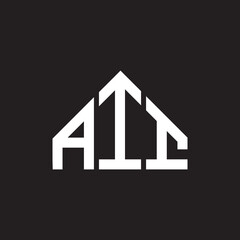 AII letter logo design. AII monogram initials letter logo concept. AII letter design in black background.