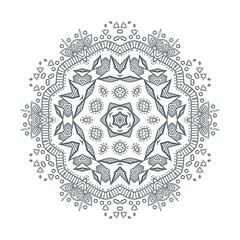 beautiful line art mandala vector