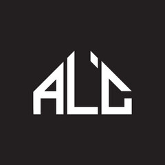 ALC letter logo design. ALC monogram initials letter logo concept. ALC letter design in black background.
