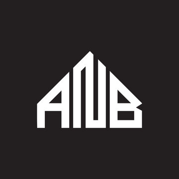 ANB letter logo design. ANB monogram initials letter logo concept. ANB letter design in black background.