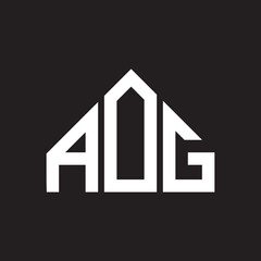 AOg letter logo design. AOg monogram initials letter logo concept. AOg letter design in black background.