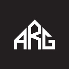 ARG letter logo design. ARG monogram initials letter logo concept. ARG letter design in black background.