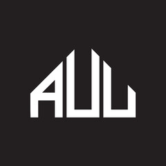 AUU letter logo design. AUU monogram initials letter logo concept. AUU letter design in black background.