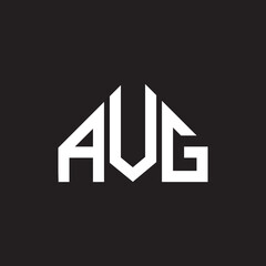 AVG letter logo design. AVG monogram initials letter logo concept. AVG letter design in black background.