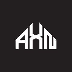 AXN letter logo design. AXN monogram initials letter logo concept. AXN letter design in black background.