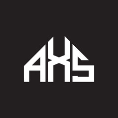 AXS letter logo design. AXS monogram initials letter logo concept. AXS letter design in black background.