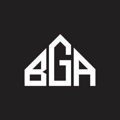 BGA letter logo design. BGA monogram initials letter logo concept. BGA letter design in black background.