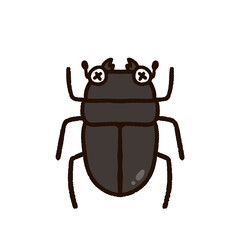 かわいいクワガタムシ　メス　弱る　嫌がる