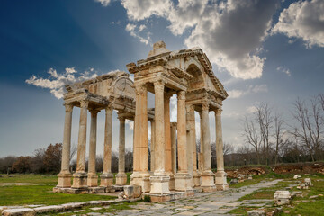 Obraz premium Afrodisias Ancient city. (Aphrodisias). The common name of many ancient cities dedicated to the goddess Aphrodite. The most famous of cities called Aphrodisias. Karacasu - Aydın, TURKEY