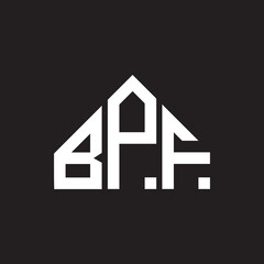 BPF letter logo design. BPF monogram initials letter logo concept. BPF letter design in black background.