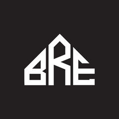 BRE letter logo design. BRE monogram initials letter logo concept. BRE letter design in black background.