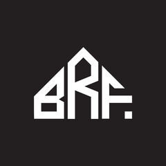 BRF letter logo design. BRF monogram initials letter logo concept. BRF letter design in black background.