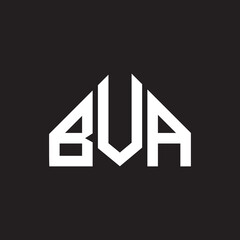 BVA letter logo design. BVA monogram initials letter logo concept. BVA letter design in black background.