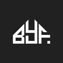 BYF letter logo design on black background. BYF creative initials letter logo concept. BYF letter design.