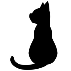ネコのシルエットイラスト3