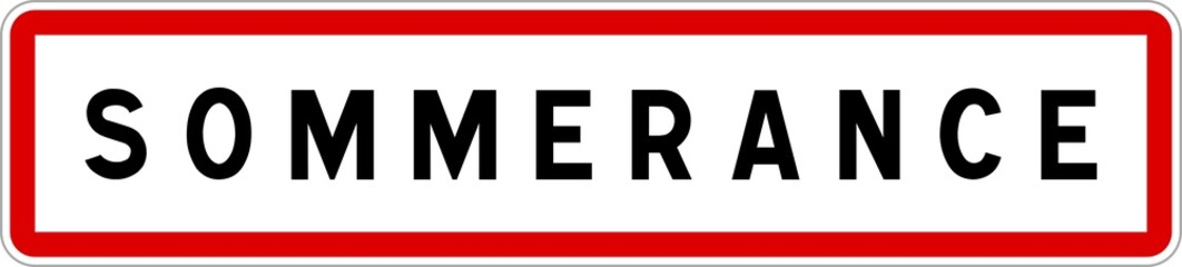 Panneau entrée ville agglomération Sommerance / Town entrance sign Sommerance