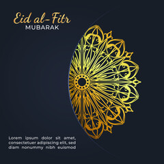 Eid mubarak celebratory illustration