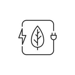 Green energy icon. High quality black vector illustration.