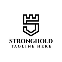 letter S stronghold logo design