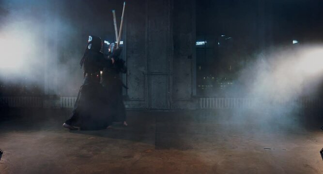 kendo duel, indoor fighters