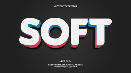 Soft Minimalist White Pink and Blue Logo with Editable Text Effect