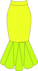 Skirt Vector illustration. skirt image or clip art. women skirt.