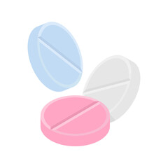 Pills and drugs composition vector colorful realistic icon