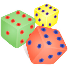 Dice game coloring, EPS8 - vector graphics.