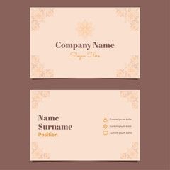 Beautiful flower petals business card template design