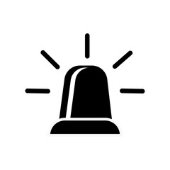 Siren icon. emergency and ambulance symbol isolated on white background for website, banner, mobile app and graphic design elements