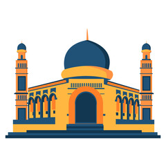 Mosque, building, Ramadan Kareem design