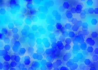 blue hexagon with light blue  background