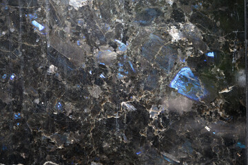 Black and blue artificial granite.