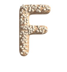 Crumb Cake Themed Font  Letter F