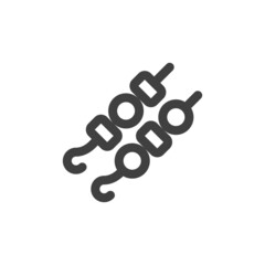 BBQ brochette line icon