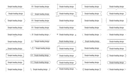 Fototapeta premium Simple heading design