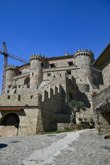 View of the castle of Rocca Cilento, a medieval village in the province of Salerno.