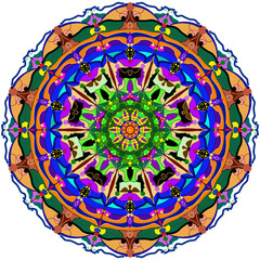 Mandala . simbolo della vita su sfondo bianco