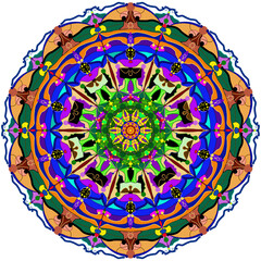 Mandala . simbolo della vita su sfondo bianco