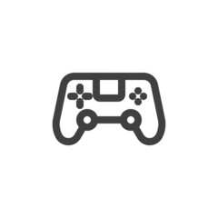 Gamepad joystick line icon