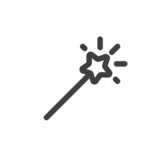 Magic wand line icon
