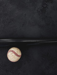  baseball and wooden bat
