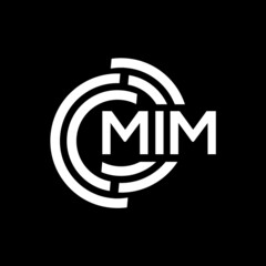 MIM letter logo design. MIM monogram initials letter logo concept. MIM letter design in black background. - obrazy, fototapety, plakaty