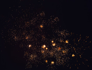 Fototapeta na wymiar Fireworks light up the sky