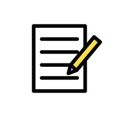 シンプルな書類の線画のベクターイラストのアイコン(frat,icon,simple,document,Note,Notepad)