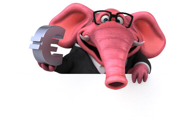 Pink elephant - 3D Illustration