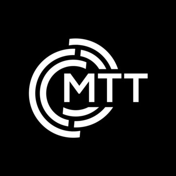 MTT letter logo design. MTT monogram initials letter logo concept. MTT letter design in black background.
